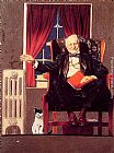 Norman Rockwell Man seated by a Radiator painting